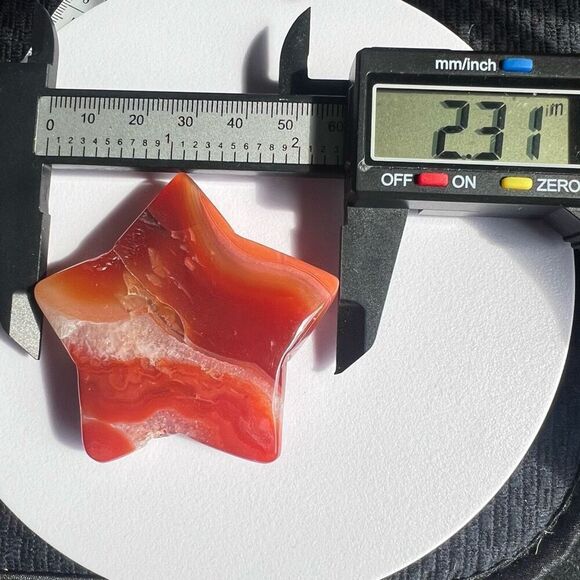 Sardonyx Crystal Star Carving (#1) - Picture 8 of 11